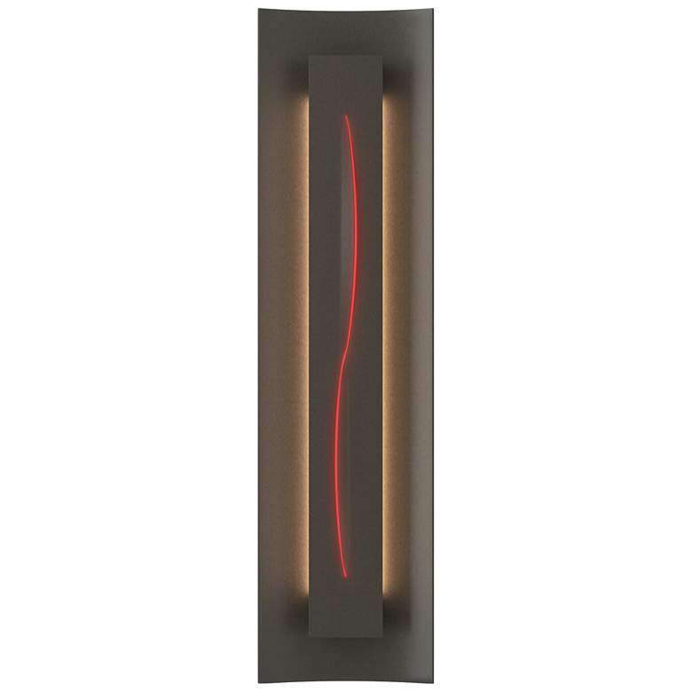 Image 1 Gallery 27.25 inch High Red Glass Curved Cutout Dark Smoke Sconce