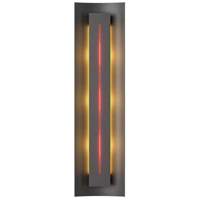 Image 1 Gallery 27.25 inch High Red Glass Straight Cutout Black Sconce