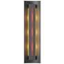 Gallery 27.25" High Red Glass Straight Cutout Black Sconce