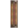 Gallery 27.25" High Red Glass Straight Cutout Bronze Sconce