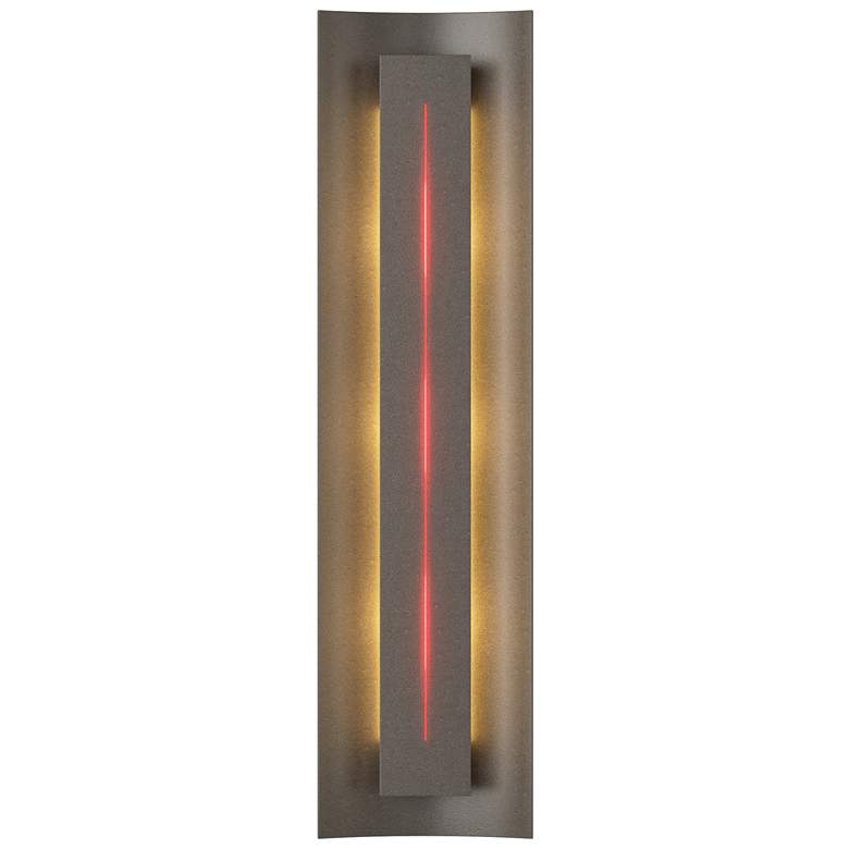 Image 1 Gallery 27.25" High Red Glass Straight Cutout Dark Smoke Sconce