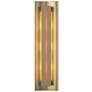 Gallery 27.25" High Red Glass Straight Cutout Soft Gold Sconce