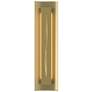 Gallery 27.25"H Amber Glass Curved Cutout Modern Brass Sconce