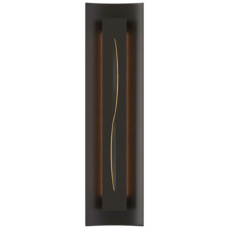 Image 1 Gallery 27.25 inchH Amber Glass Curved Cutout Oil Rubbed Bronze Sconce