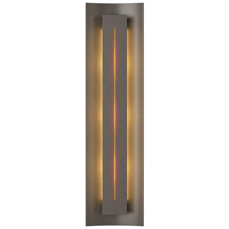 Image 1 Gallery 27.25"H Amber Glass Straight Cutout Dark Smoke Sconce