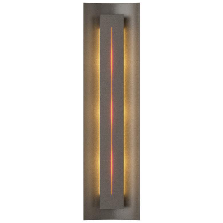 Image 1 Gallery 27.25 inchH Amber Glass Straight Cutout Dark Smoke Sconce