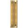 Gallery 27.25"H Amber Glass Straight Cutout Modern Brass Sconce
