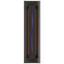 Gallery 27.25"H Blue Glass Curved Cutout Oil Rubbed Bronze Sconce