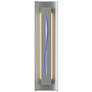 Gallery 27.25"H Blue Glass Curved Cutout Vintage Platinum Sconce