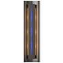 Gallery 27.25"H Blue Glass Straight Cutout Oil Rubbed Bronze Sconce