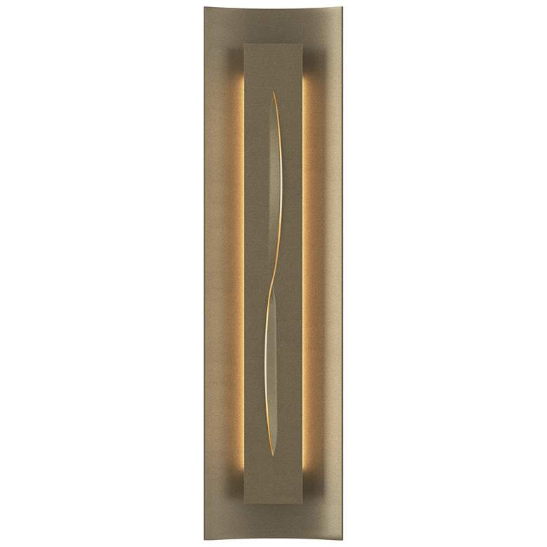Image 1 Gallery 27.25"H Ivory Art Glass Curved Cutout Soft Gold Sconce