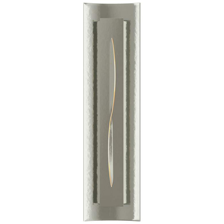 Image 1 Gallery 27.25"H Ivory Art Glass Curved Cutout Sterling Sconce