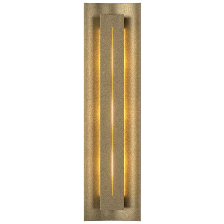 Image 1 Gallery 27.25"H Ivory Art Glass Straight Cutout Soft Gold Sconce