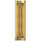Gallery 27.25"H Ivory Glass Straight Cutout Modern Brass Sconce