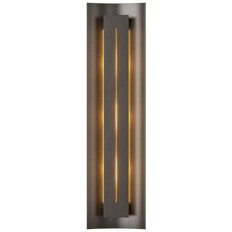 Image 1 Gallery 27.25 inchH Ivory Glass Straight Cutout Oil Rubbed Bronze Sconce