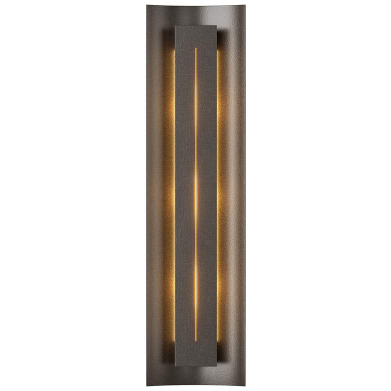 Image 1 Gallery 27.25"H Ivory Glass Straight Cutout Oil Rubbed Bronze Sconce