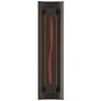 Gallery 27.25"H Red Glass Curved Cutout Oil Rubbed Bronze Sconce