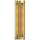 Gallery 27.25"H Red Glass Straight Cutout Modern Brass Sconce