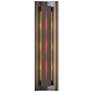 Gallery 27.25"H Red Glass Straight Cutout Oil Rubbed Bronze Sconce
