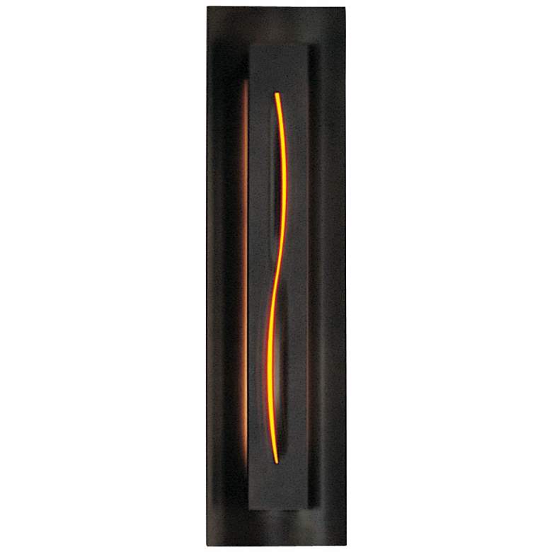 Image 1 Gallery Amber Glass Curved Energy Efficient Wall Sconce