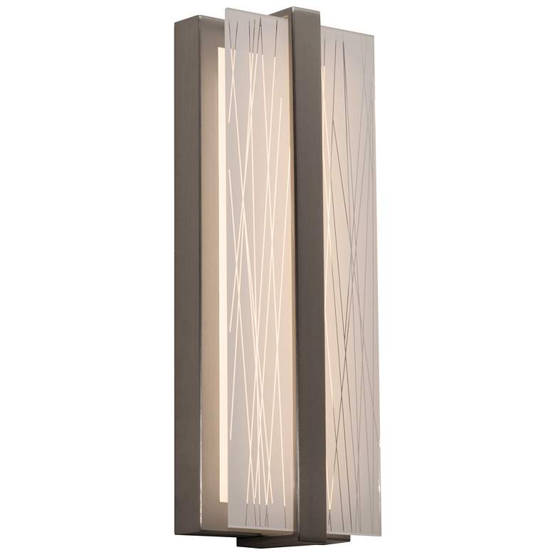 Image 1 Gallery LED Sconce - Satin Nickel Finish - Clear Shade