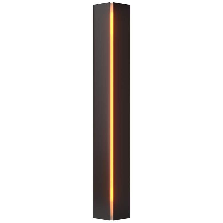 Image 1 Gallery Small Sconce - Black Finish - Amber Glass