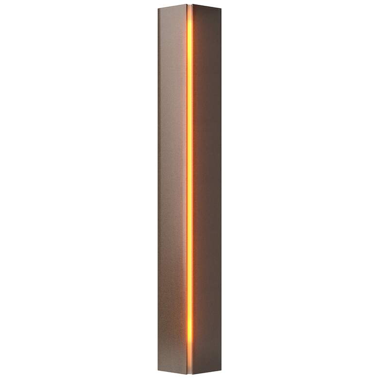 Image 1 Gallery Small Sconce - Bronze Finish - Amber Glass
