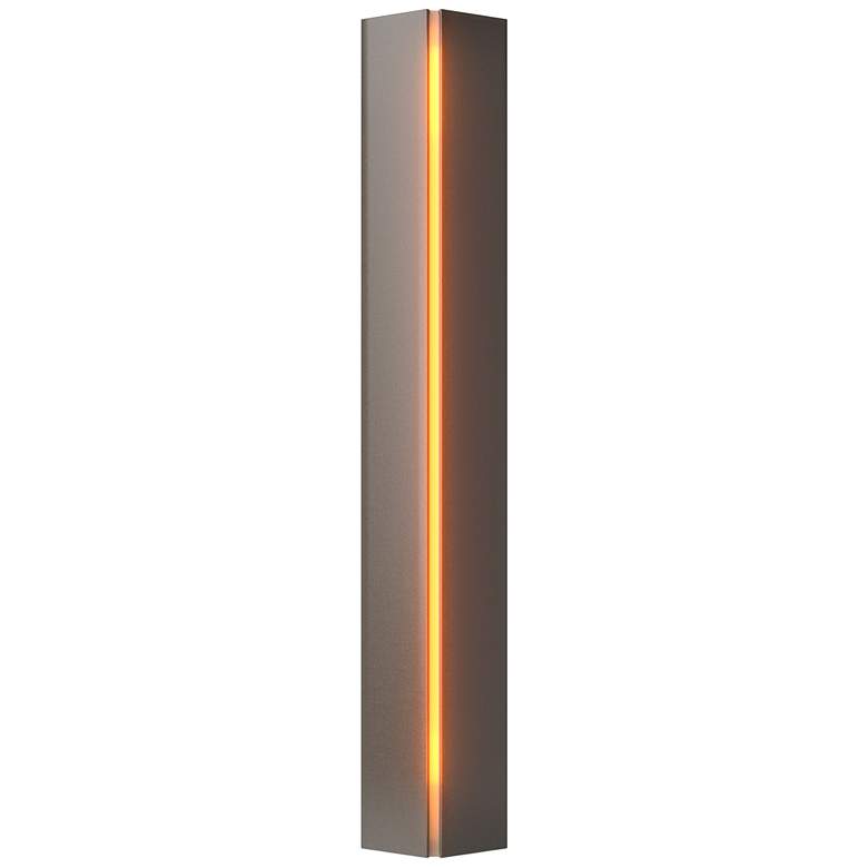 Image 1 Gallery Small Sconce - Dark Smoke Finish - Amber Glass