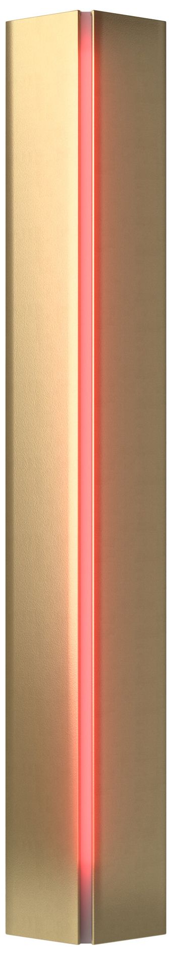Gallery Small Sconce - Modern Brass - Red Glass - Made to Order