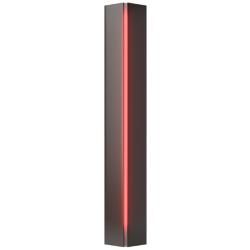 Gallery Small Sconce - Oil Rubbed Bronze - Red Glass