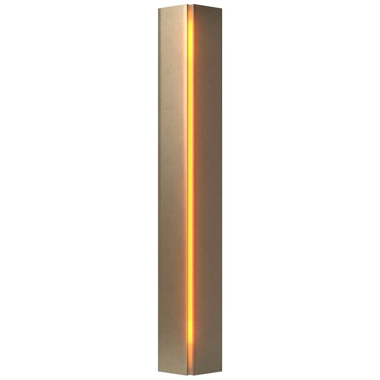 Image 1 Gallery Small Sconce - Soft Gold Finish - Amber Glass