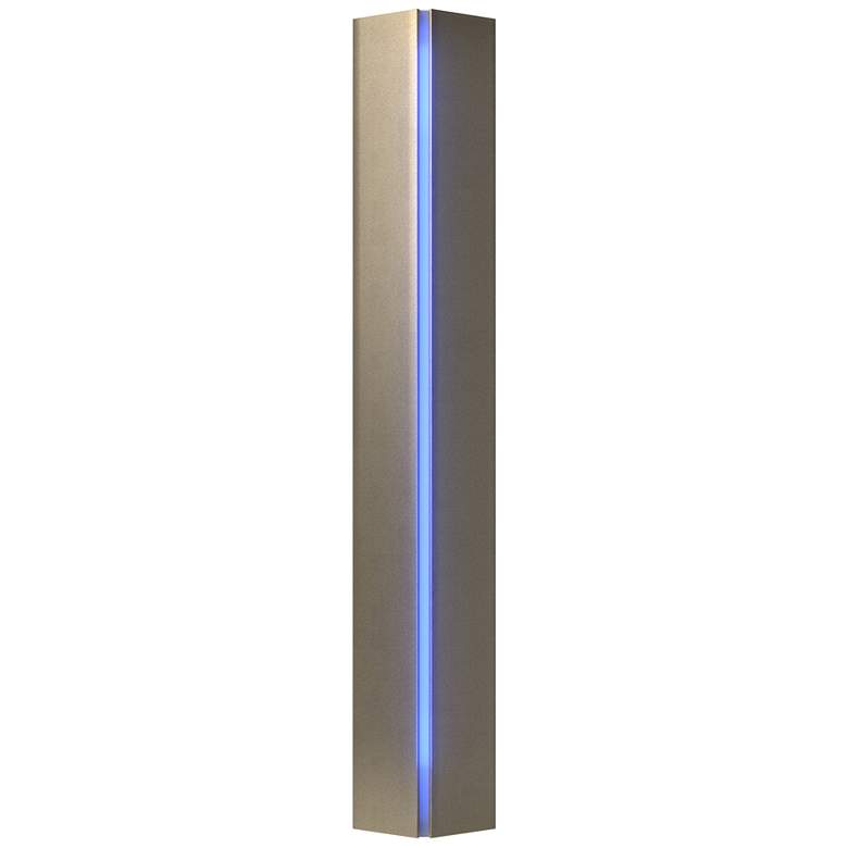 Image 1 Gallery Small Sconce - Soft Gold Finish - Blue Glass