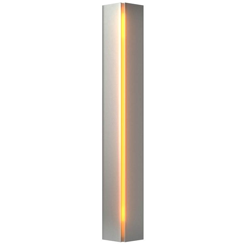 Image 1 Gallery Small Sconce - Vintage Platinum Finish - Amber Glass