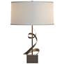 Gallery Spiral 22.9" High Bronze Table Lamp With Natural Anna Shade