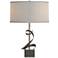 Gallery Spiral 22.9" High Dark Smoke Table Lamp With Flax Shade