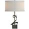 Gallery Spiral 22.9"H Natural Iron Table Lamp With Natural Anna Shade