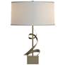 Gallery Spiral 22.9"H Soft Gold Table Lamp With Natural Anna Shade