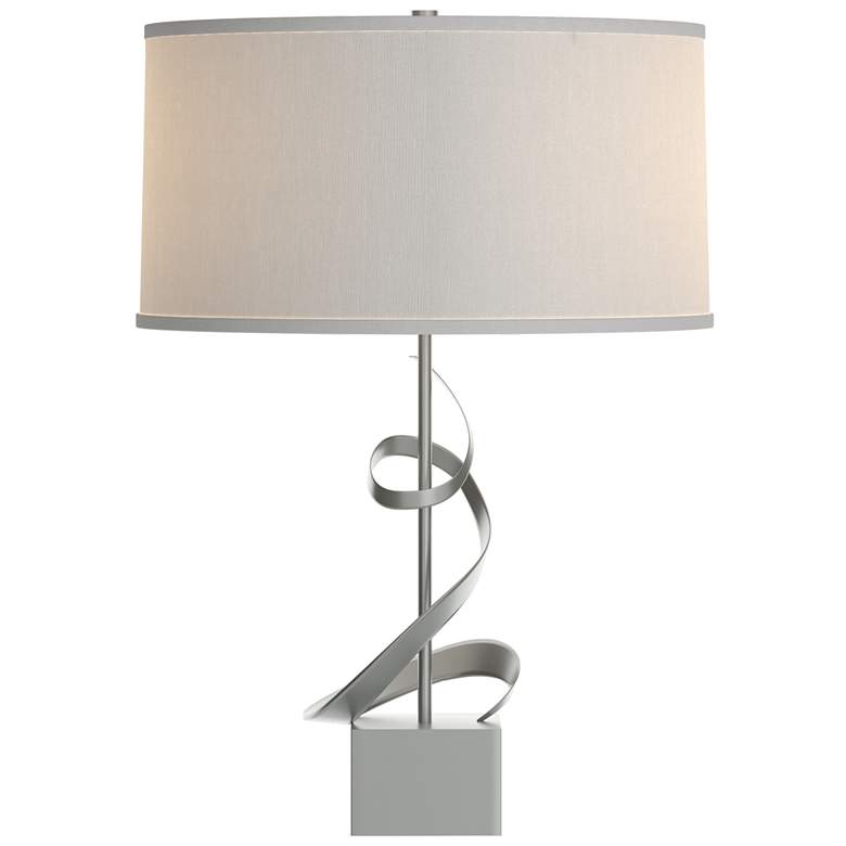 Image 1 Gallery Spiral 22.9"H Vintage Platinum Table Lamp w/ Anna Shade