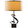 Gallery Spiral Table Lamp - Dark Smoke Finish - Doeskin Suede Shade