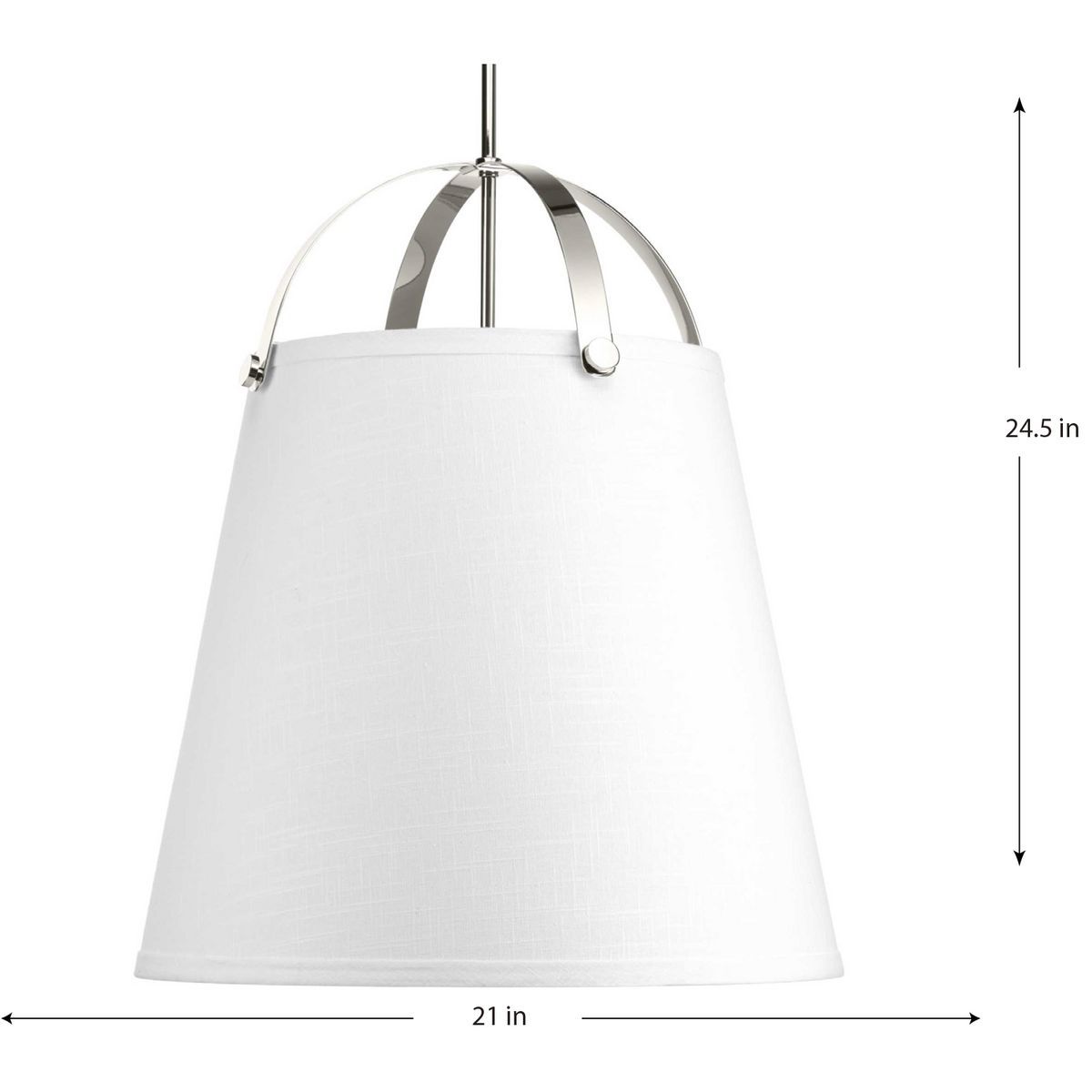 Galley Collection Three-Light Linen Shade Pendant Light