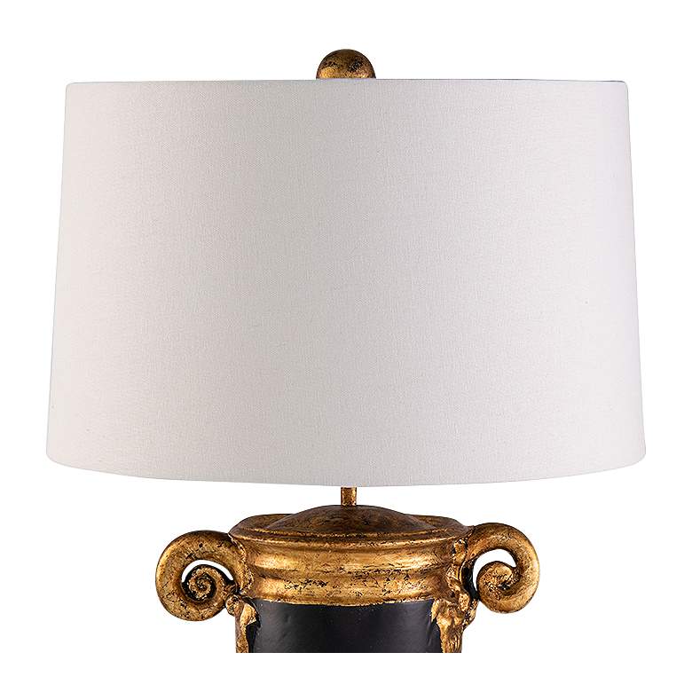 Image 2 Gallier Black Distressed Gold Metal Table Lamp more views