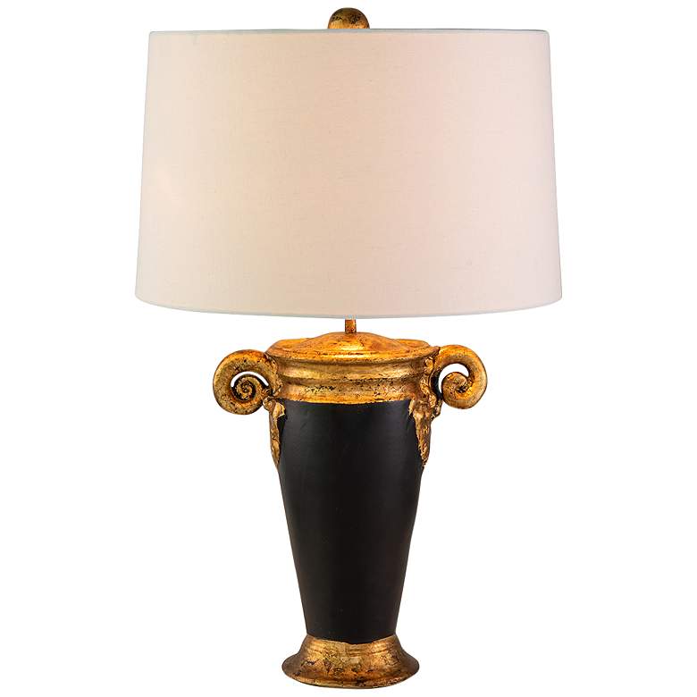 Image 4 Gallier Black Distressed Gold Metal Table Lamp more views