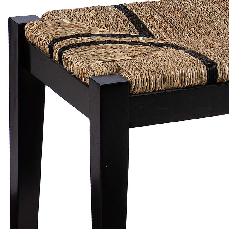 Image 3 Gallocano Black and Natural Seagrass Bench more views