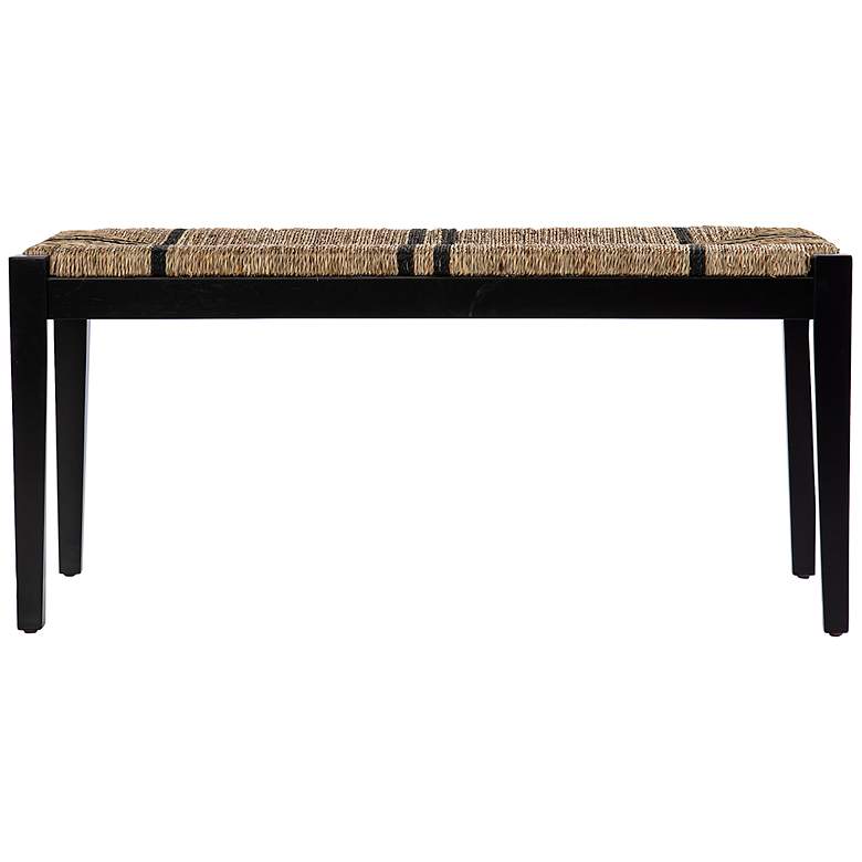 Image 5 Gallocano Black and Natural Seagrass Bench more views