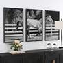 2_Galloping Forward 3-Piece Framed Printed Wall Art Set