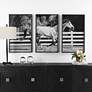 4_Galloping Forward 3-Piece Framed Printed Wall Art Set more views