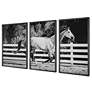 5_Galloping Forward 3-Piece Framed Printed Wall Art Set more views