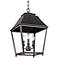 Galloway 13" Wide Dark Copper 3-Light Pendant Lantern