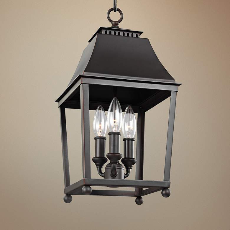 Image 1 Galloway 8 1/2" Wide Dark Copper Indoor Mini Pendant