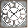 Gallus Distressed Steel 36" Square Metal Wall Clock